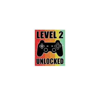 level 2 unlocked retro gamer model albastru jeanși pe tricou