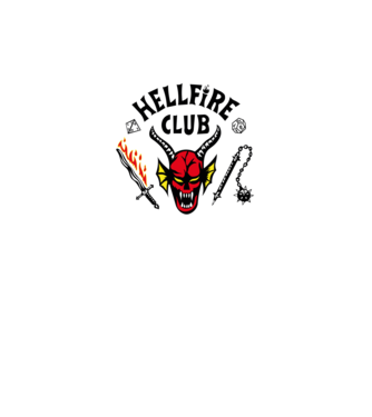 HELLFIRE CLUB model alb pe tricou