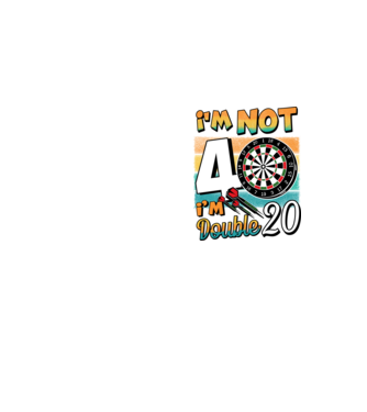 Darts Birthday 40 years old model galben neon pe tricou