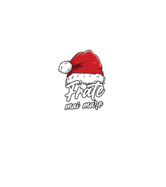 frate mai mare Santa Hat model negru pe tricou