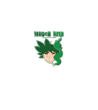 dragon herb smoke model negru pe tricou