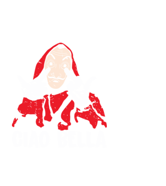 ciao bella dali model negru pe tricou