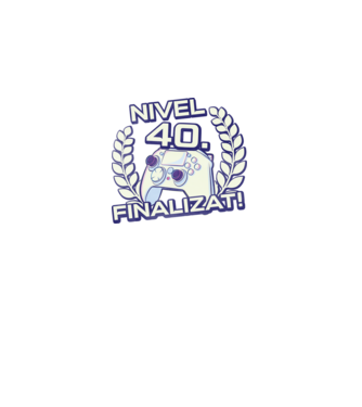 Nivel 40 finalizat! model negru pe tricou