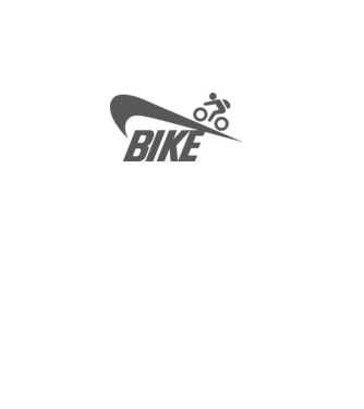 Bike logo model alb pe tricou