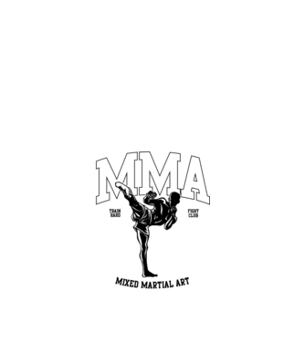 MMA model negru pe tricou