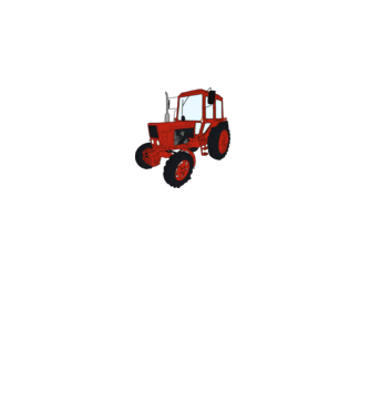 TRACTOR model alb pe tricou