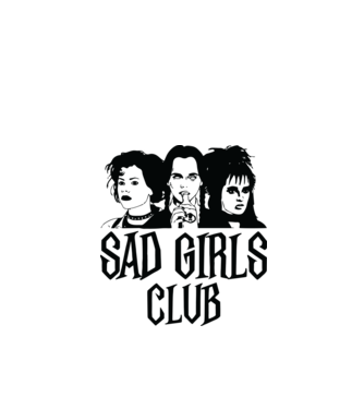  Sad Girls Club model alb pe tricou