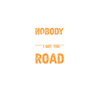 Nobody cared unti I got the longest road model albastru jeanși pe tricou