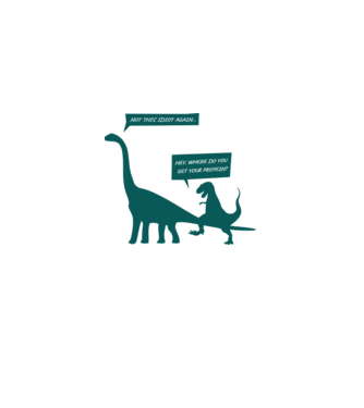 idiot dinosaur vegan model galben pe tricou