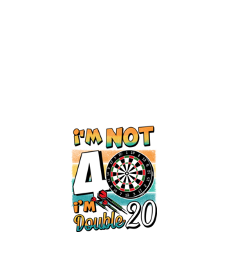 Darts Birthday 40 years old model alb pe tricou