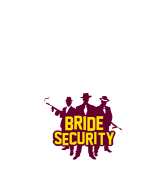 Bride Security model alb pe tricou
