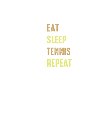 eat sleep tennis repeat model negru pe tricou