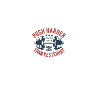 push harder model gri pe tricou