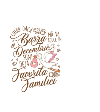Favorita familiei DECEMBRIE model alb pe tricou