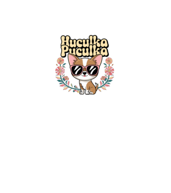 Huculka Puculka câine 1 model alb pe tricou