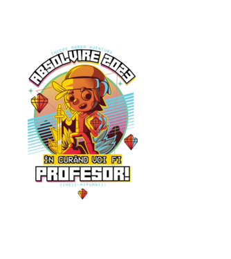 absolvire 2023 profesor model negru pe tricou