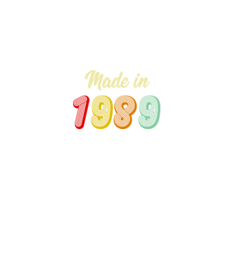 made in 1989 retro model negru pe tricou