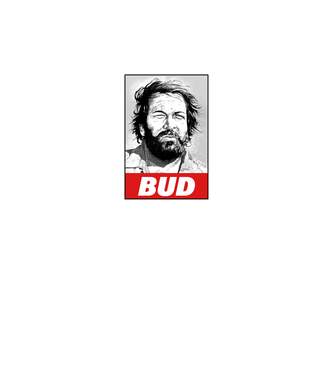 Bud Spencer halftone model gri pe tricou