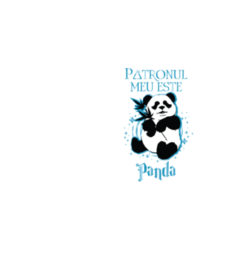 Patronul meu este PANDA model galben neon pe tricou