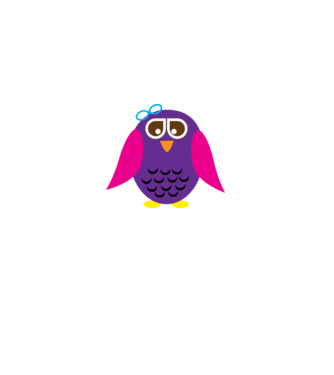 Owl model alb pe tricou