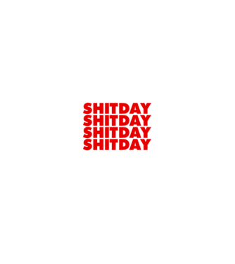 Shitday model negru pe tricou