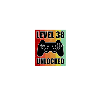 level 38 unlocked retro gamer model albastru jeanși pe tricou