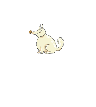 Dog silhouette model albastru deschis pe tricou