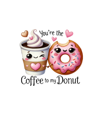 Coffee to my Donut model nisipiu pe tricou