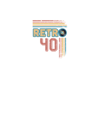 Retro 40 Birthday model alb pe tricou