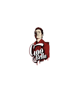 ciao bella berlin model alb pe tricou