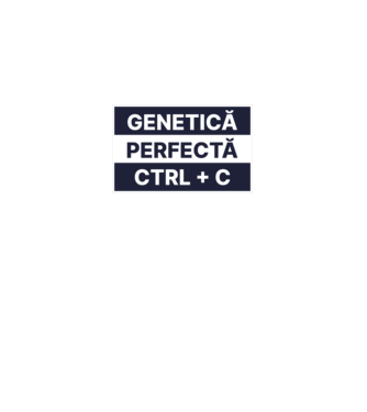 Genetică perfectă CTRL + V model alb pe tricou