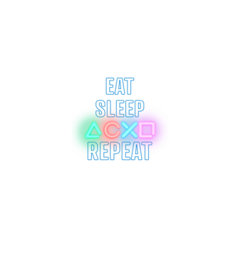 Eat sleep PS model albastru jeanși pe tricou