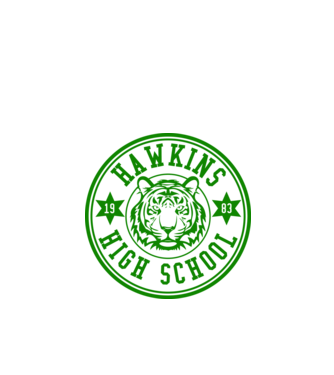 hawkins high school model alb pe tricou