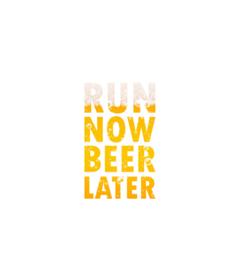 Run now beer later model negru pe tricou