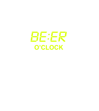 'Beer o'' clock' model negru pe tricou
