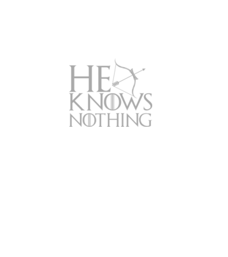 Cuplu He knows nothing model negru pe tricou