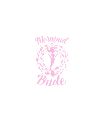 Mermaid Bride model negru pe tricou