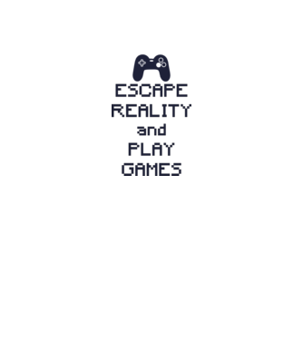 Escape reality model alb pe tricou
