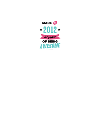 MADE in 2012 model alb pe tricou