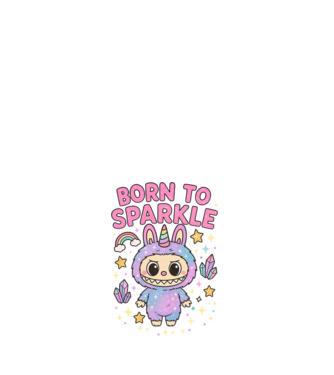 Born to sparkle model alb pe tricou
