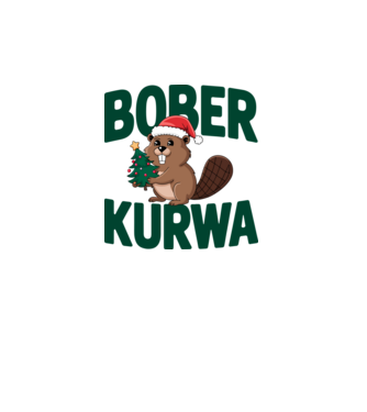 Bober kurwa xmas model alb pe tricou
