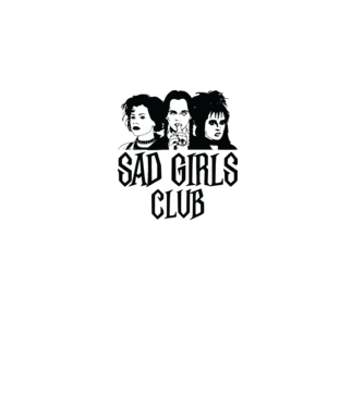  Sad Girls Club model alb pe tricou