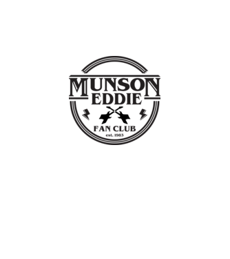 eddie munson fan club est 1983 model alb pe tricou