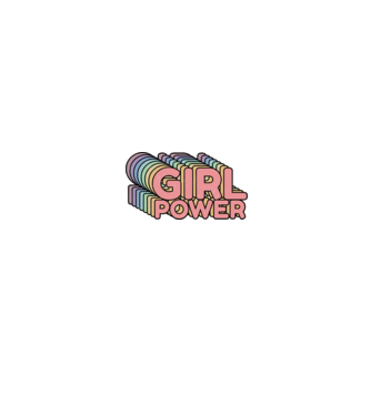 Girl power model alb/roșu pe tricou