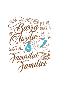 Favoritul familiei APRILIE model negru pe tricou