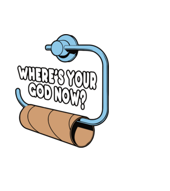 Where's your god now model negru pe tricou