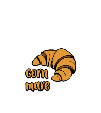 corn mare model alb pe tricou