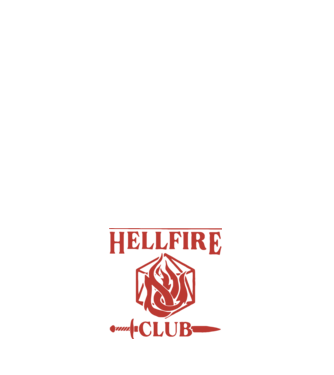 hellfire club 85 model negru pe tricou