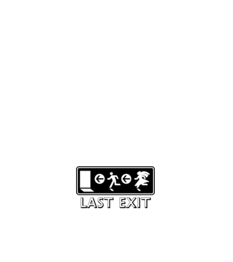 Last Exit model negru pe tricou