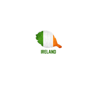 Steag irlandez model alb pe tricou